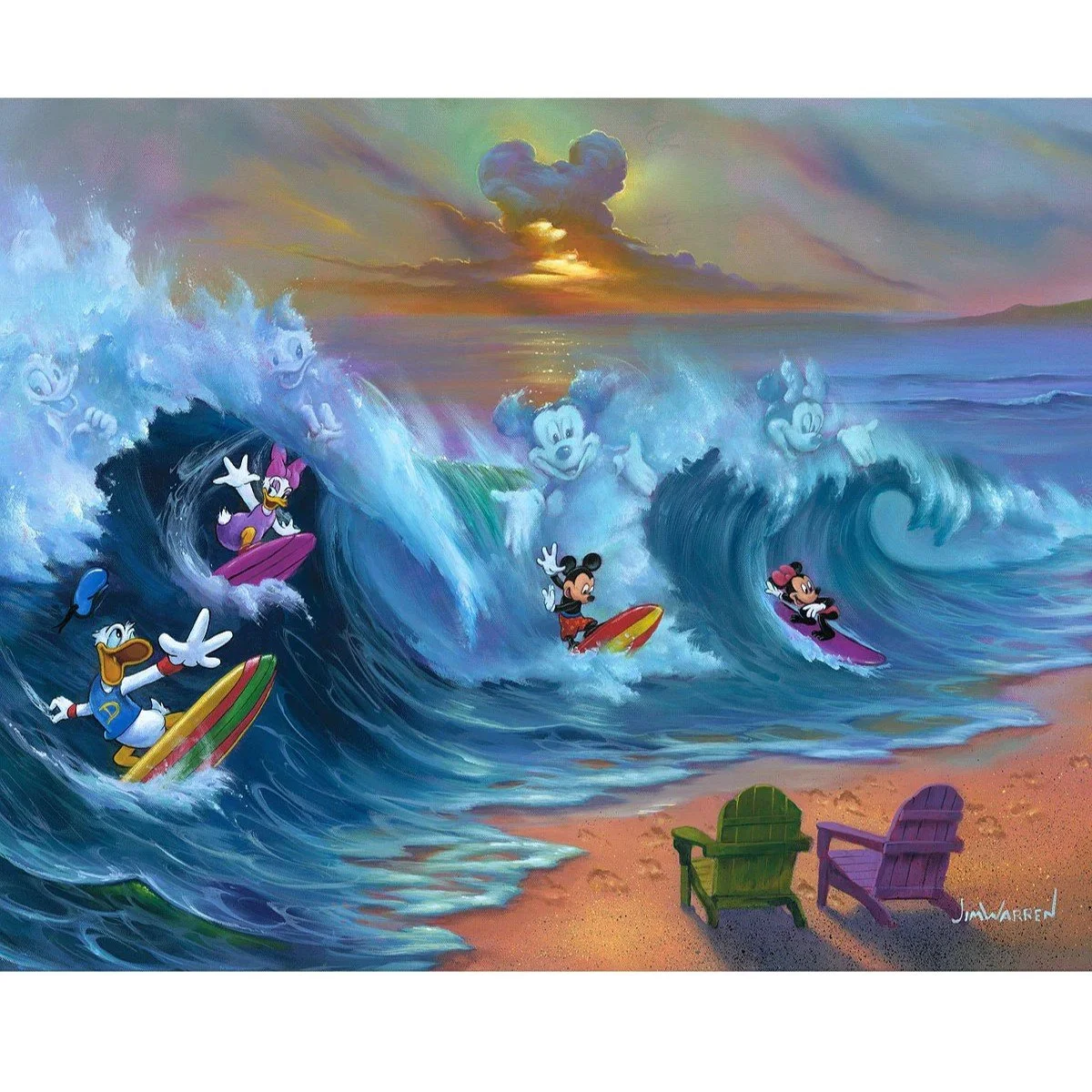 Surfing with Friends by Jim Warren Silver Series Collection